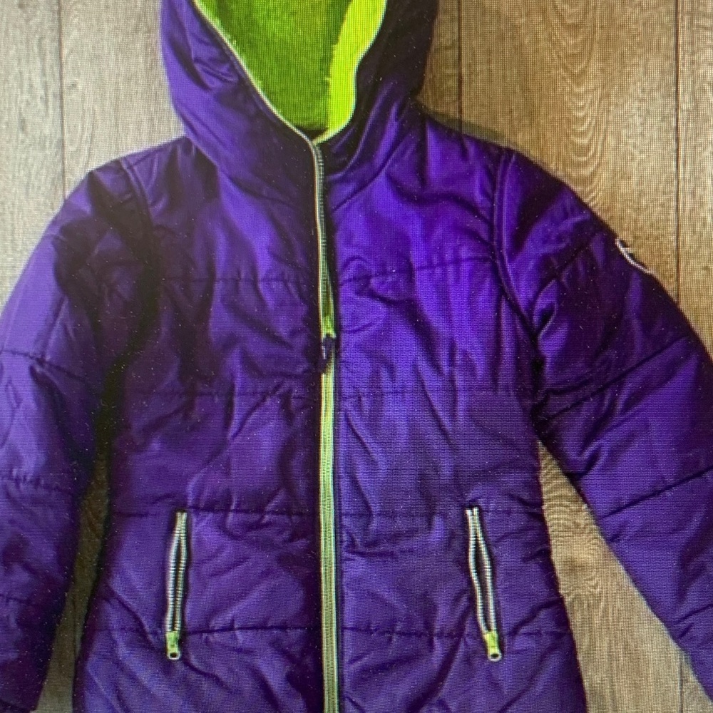 Kids Purple Jacket with Green Lining